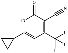 6-环丙基-2-氧代-4-(三氟甲基)-1,2-二氢吡啶-3-甲腈, 861212-38-6, 结构式