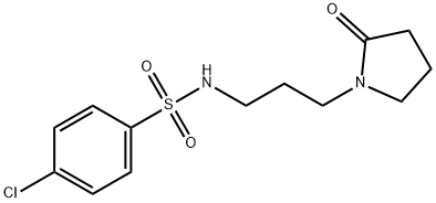 4-chloro-N-[3-(2-oxo-1-pyrrolidinyl)propyl]benzenesulfonamide 化学構造式