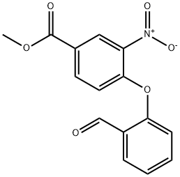 methyl 4-(2-formylphenoxy)-3-nitrobenzenecarboxylate Struktur