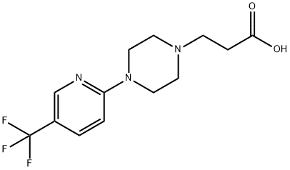 3-{4-[5-(Trifluoromethyl)pyridin-2-yl]piperazin-1-yl}propanoic acid Struktur