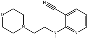 2-[(2-Morpholin-4-ylethyl)amino]nicotinonitrile 化学構造式