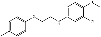 3-Chloro-4-methoxy-N-[2-(4-methylphenoxy)ethyl]-aniline,1040685-55-9,结构式