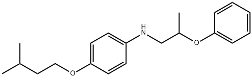 4-(イソペンチルオキシ)-N-(2-フェノキシプロピル)アニリン 化学構造式