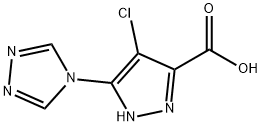 4-Chloro-3-(4H-1,2,4-triazol-4-yl)-1H-pyrazole-5-carboxylic acid Struktur