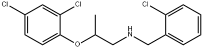 N-(2-Chlorobenzyl)-2-(2,4-dichlorophenoxy)-1-propanamine 化学構造式