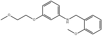 N-(2-Methoxybenzyl)-3-(2-methoxyethoxy)aniline,1040686-32-5,结构式