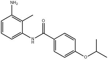 N-(3-Amino-2-methylphenyl)-4-isopropoxybenzamide 化学構造式