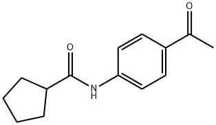 N-(4-乙酰苯基)环戊烷甲酰胺 结构式