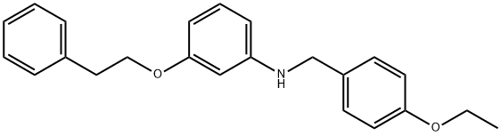 N-(4-Ethoxybenzyl)-3-(phenethyloxy)aniline Structure