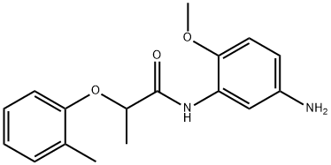 N-(5-Amino-2-methoxyphenyl)-2-(2-methylphenoxy)-propanamide 化学構造式