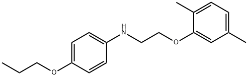 N-[2-(2,5-Dimethylphenoxy)ethyl]-4-propoxyaniline 化学構造式