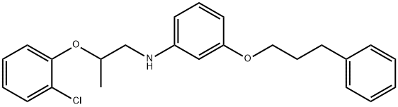 N-[2-(2-Chlorophenoxy)propyl]-3-(3-phenylpropoxy)aniline 化学構造式