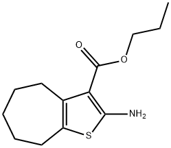 Propyl 2-amino-5,6,7,8-tetrahydro-4H-cyclohepta-[b]thiophene-3-carboxylate Struktur