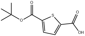 チオフェン-2,5-ジカルボン酸モノTERTブチルエステル 化学構造式