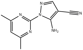 5-amino-1-(4,6-dimethylpyrimidin-2-yl)-1H-pyrazole-4-carbonitrile Structure