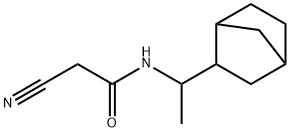 N-(1-bicyclo[2.2.1]hept-2-ylethyl)-2-cyanoacetamide 化学構造式