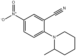 2-(2-methylpiperidin-1-yl)-5-nitrobenzonitrile Structure