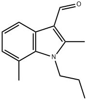 2,7-dimethyl-1-propyl-1H-indole-3-carbaldehyde Struktur