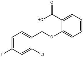 2-[(2-chloro-4-fluorobenzyl)oxy]benzoic acid Structure