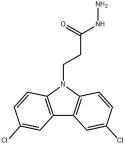 3-(3,6-dichloro-9H-carbazol-9-yl)propanohydrazide Struktur