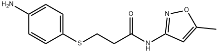 3-[(4-aminophenyl)thio]-N-(5-methylisoxazol-3-yl)propanamide 结构式