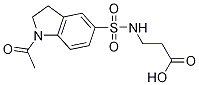 3-[(1-乙酰-2,3-二氢吲哚-5-基)磺酰基氨基]丙酸 结构式