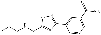 3-{5-[(propylamino)methyl]-1,2,4-oxadiazol-3-yl}benzamide 结构式