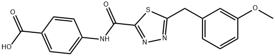 4-({[5-(3-methoxybenzyl)-1,3,4-thiadiazol-2-yl]carbonyl}amino)benzoic acid,1142209-78-6,结构式