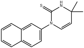 4,4-dimethyl-1-(2-naphthyl)-1,4-dihydropyrimidine-2-thiol Struktur