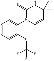 4,4-dimethyl-1-[2-(trifluoromethoxy)phenyl]-1,4-dihydropyrimidine-2-thiol Struktur