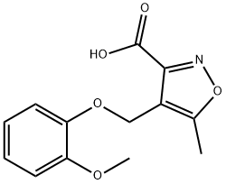 4-[(2-methoxyphenoxy)methyl]-5-methylisoxazole-3-carboxylic acid Structure