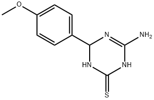 4-amino-6-(4-methoxyphenyl)-1,6-dihydro-1,3,5-triazine-2-thiol 结构式