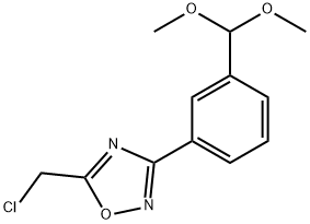 5-(chloromethyl)-3-[3-(dimethoxymethyl)phenyl]-1,2,4-oxadiazole,1119450-80-4,结构式