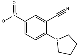 5-nitro-2-pyrrolidin-1-ylbenzonitrile Struktur