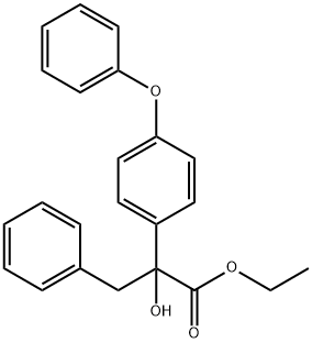 ethyl 2-hydroxy-2-(4-phenoxyphenyl)-3-phenylpropanoate Struktur