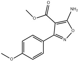methyl 5-amino-3-(4-methoxyphenyl)isoxazole-4-carboxylate Struktur