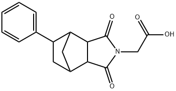 (1,3-dioxo-5-phenyloctahydro-2H-4,7-methanoisoindol-2-yl)acetic acid Structure