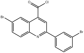 6-bromo-2-(3-bromophenyl)quinoline-4-carbonyl chloride 化学構造式