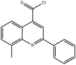 8-甲基-2-苯基喹啉-4-甲酰氯 结构式