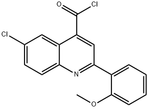 6-chloro-2-(2-methoxyphenyl)quinoline-4-carbonyl chloride 化学構造式