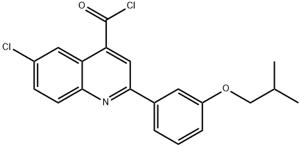 6-氯-2-(3-异丁氧基苯基)喹啉-4-甲酰氯 结构式