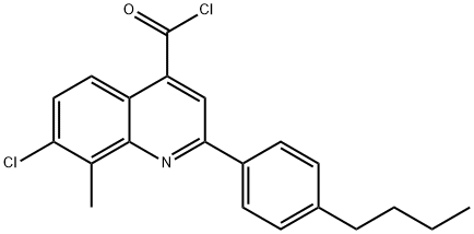 2-(4-butylphenyl)-7-chloro-8-methylquinoline-4-carbonyl chloride Structure