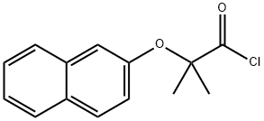 2-甲基-2-(2-萘氧基)丙醇基氯化物, 65250-18-2, 结构式