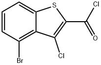 4-bromo-3-chloro-1-benzothiophene-2-carbonyl chloride 化学構造式