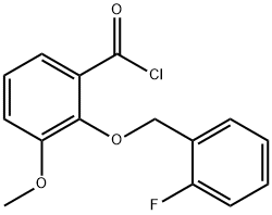 2-[(2-fluorobenzyl)oxy]-3-methoxybenzoyl chloride Structure