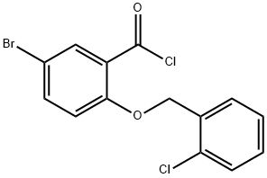5-溴-2-[(2-氯苄基)氧基]苯甲酰氯, 1160250-23-6, 结构式