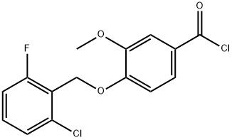 4-[(2-chloro-6-fluorobenzyl)oxy]-3-methoxybenzoyl chloride Struktur