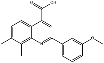 2-(3-甲氧苯基)-7,8-二甲基喹啉-4-羧酸,667435-75-8,结构式