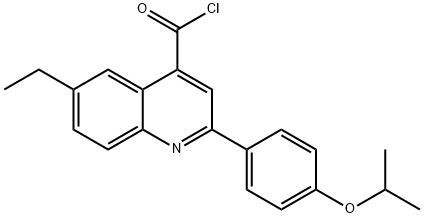 6-乙基-2-(4-异丙氧芬基)喹啉-4-甲酰氯 结构式