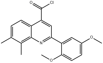 2-(2,5-ジメトキシフェニル)-7,8-ジメチルキノリン-4-カルボニルクロリド 化学構造式